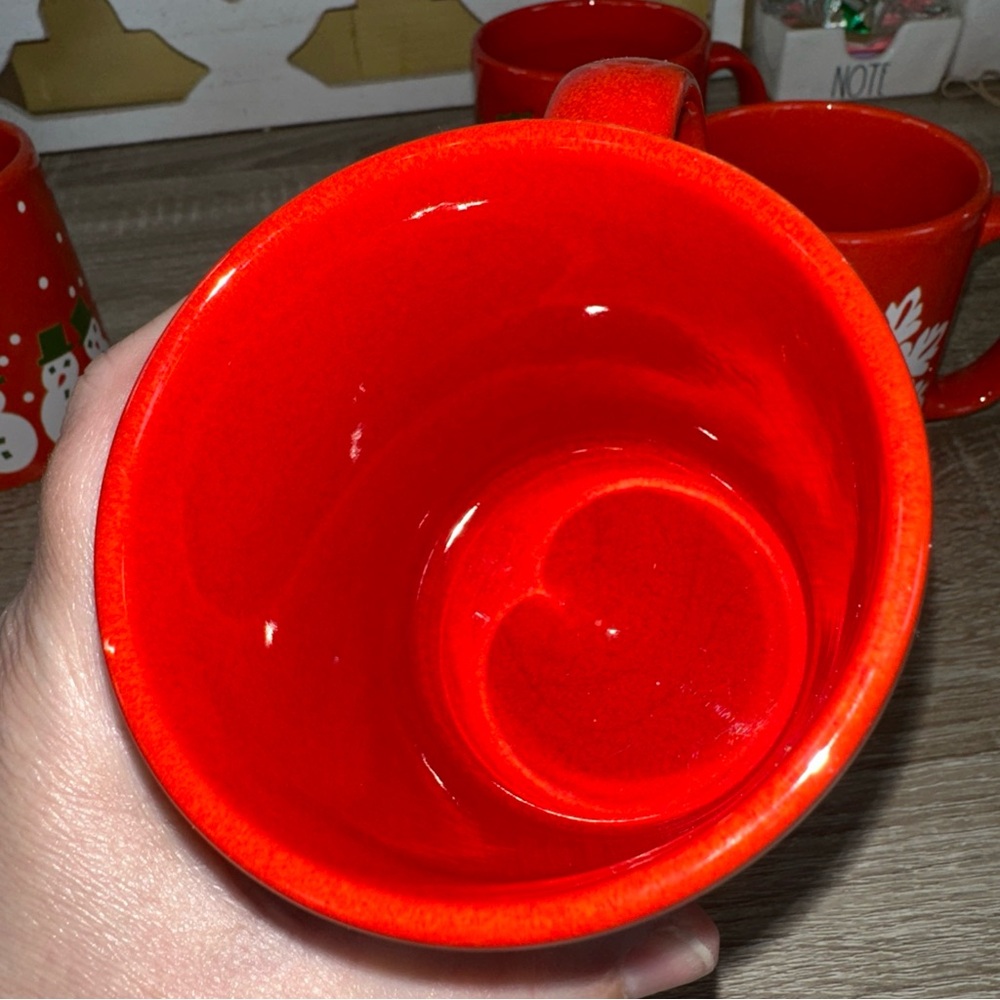 4 CHRISTMAS Waechtersbach Mugs Cups Coffee Wreaths , Snowman, tree and snowflake - Picture 7 of 15
